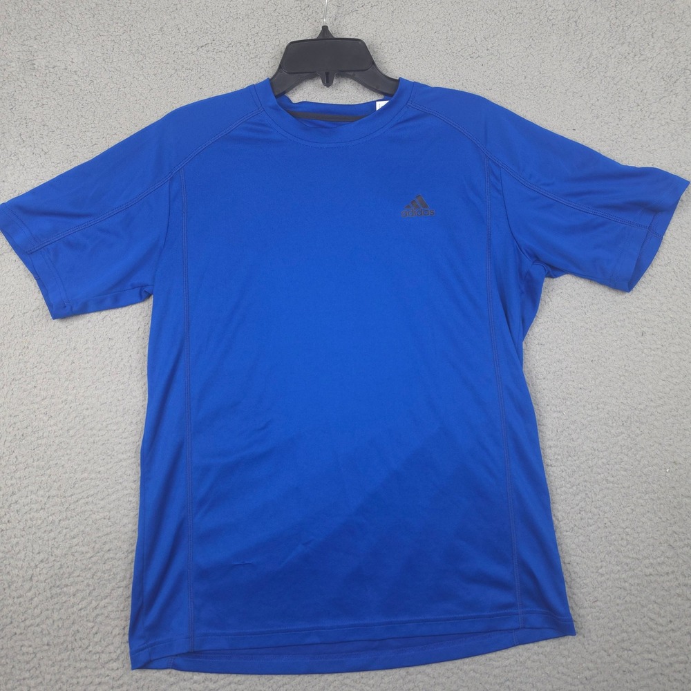 Adidas Performance T-Shirt Mens Medium Blue Climalite Short Sleeve Sports
